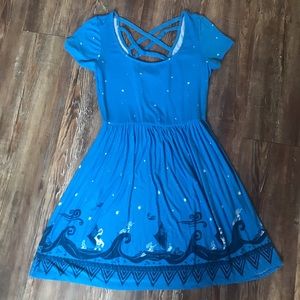 Disney Dresses - Disney Blue Moana Print Dress Disney Dresses - Disney Blue Moana Print Dress